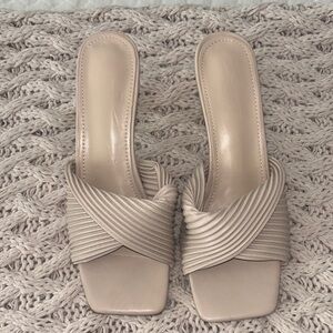 SHEIN Beige Women's Heeled Mules